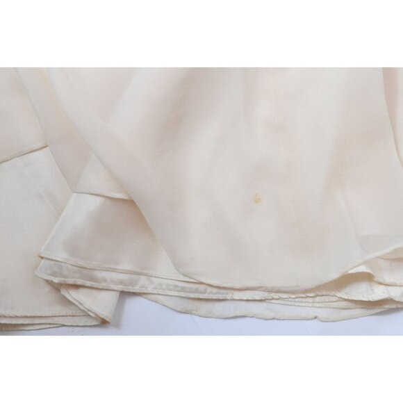 Watters Ivory Bridal Wedding Dress Gown Full Length Sleeveless Silk Sz 10 READ - Picture 14 of 15